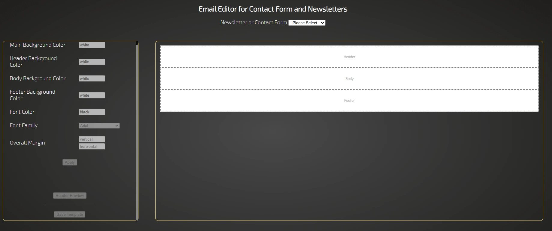 Backend Email-Template Erstellung